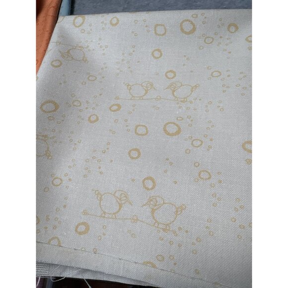 Cheap Talk Yellow on Cream Print Cotton Fabric 12" x 46" Connecting Threads Sewi - Picture 5 of 8